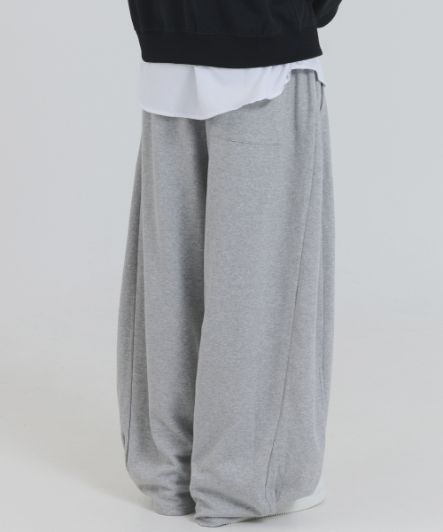 PIANER(ピアネール)の「ピンチカーブド スウェットパンツ(メランジ)(スウェットパンツ・レディース・ミックスグレー・MEDIUM/LARGE/X-LARGE)」の6枚目の写真