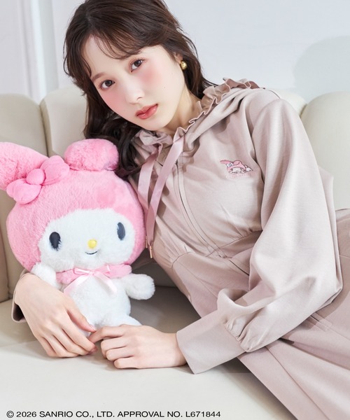 WILLSELECTION×マイメロディ＆クロミ 刺繍フリルフードパーカー