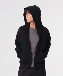 SOFT UNIFORM HOOD ZIP-UP (BLACK)
