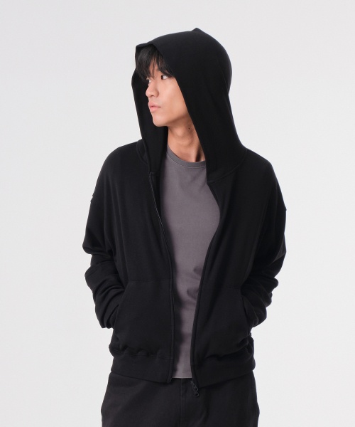 DIVEIN(ダイブイン)の「SOFT UNIFORM HOOD ZIP-UP (BLACK)(パーカー・メンズ・その他・1/2)」の1枚目の写真