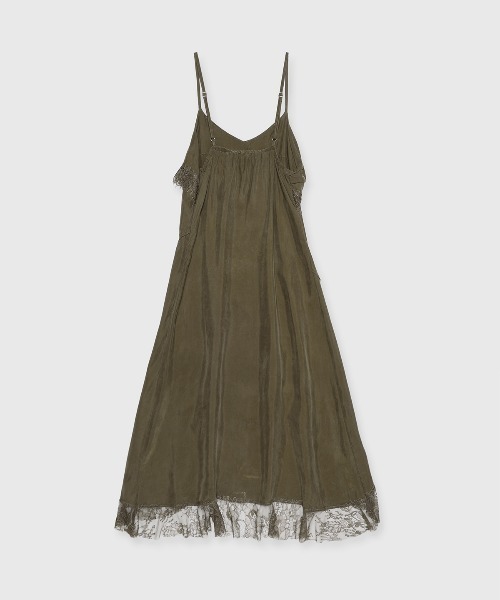 JOSE MOON(ジョゼムーン)の「LACE SCARF CAMI DRESS/レーススカーフキャミドレス(ワンピース・レディース・ブラック/ホワイト/カーキ・38/36)」の9枚目の写真
