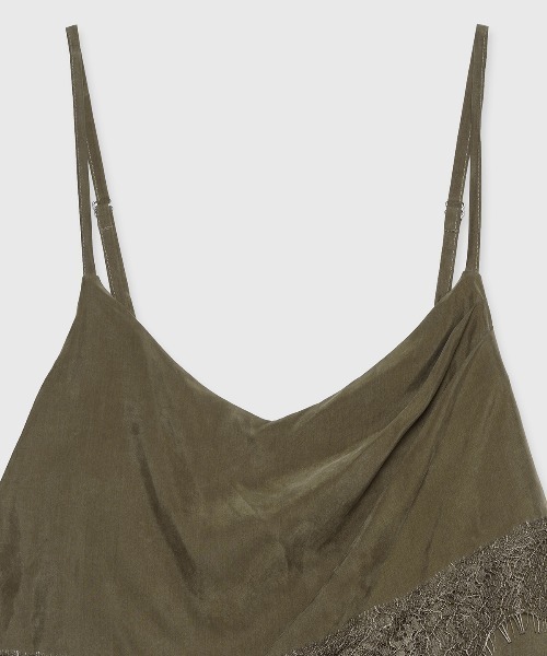 JOSE MOON(ジョゼムーン)の「LACE SCARF CAMI DRESS/レーススカーフキャミドレス(ワンピース・レディース・ブラック/ホワイト/カーキ・38/36)」の10枚目の写真