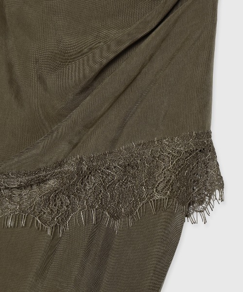 JOSE MOON(ジョゼムーン)の「LACE SCARF CAMI DRESS/レーススカーフキャミドレス(ワンピース・レディース・ブラック/ホワイト/カーキ・38/36)」の12枚目の写真
