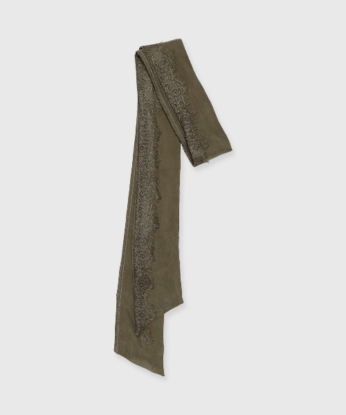 JOSE MOON(ジョゼムーン)の「LACE SCARF CAMI DRESS/レーススカーフキャミドレス(ワンピース・レディース・ブラック/ホワイト/カーキ・38/36)」の6枚目の写真