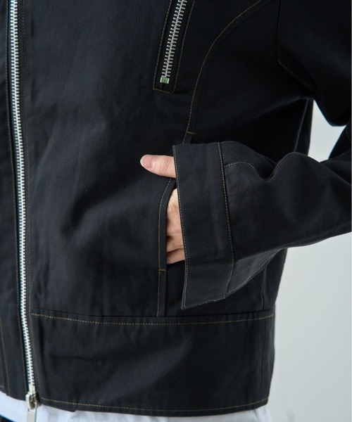 VI E DIT(ヴィエディット)の「Frame Zip Jacket/フレイムジップジャケット/セットアップで着用可能(ブルゾン・メンズ・ブラック/ブラック系その他・2/1)」の14枚目の写真