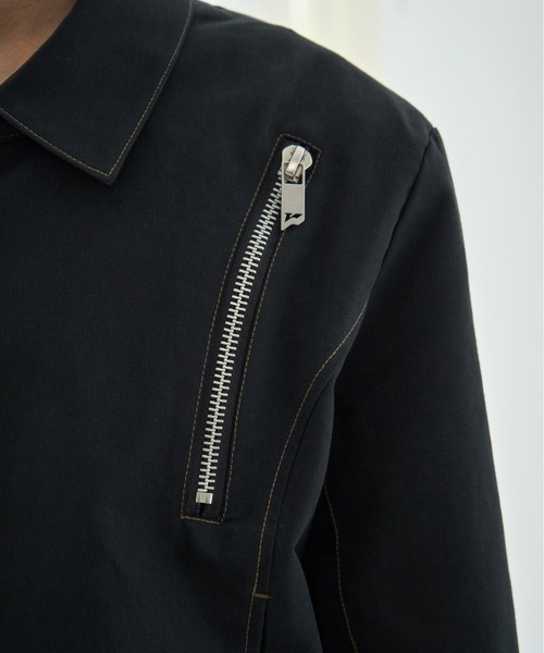 VI E DIT(ヴィエディット)の「Frame Zip Jacket/フレイムジップジャケット/セットアップで着用可能(ブルゾン・メンズ・ブラック/ブラック系その他・2/1)」の15枚目の写真