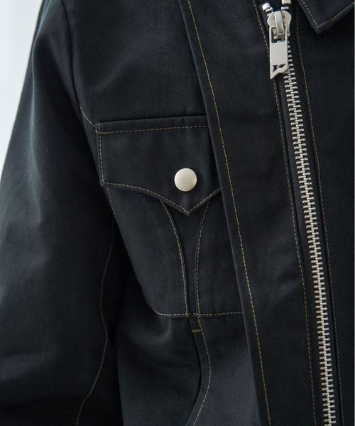 VI E DIT(ヴィエディット)の「Frame Zip Jacket/フレイムジップジャケット/セットアップで着用可能(ブルゾン・メンズ・ブラック/ブラック系その他・2/1)」の13枚目の写真