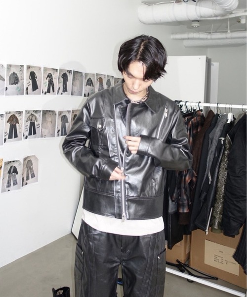 VI E DIT(ヴィエディット)の「Frame Zip Jacket/フレイムジップジャケット/セットアップで着用可能(ブルゾン・メンズ・ブラック/ブラック系その他・2/1)」の22枚目の写真