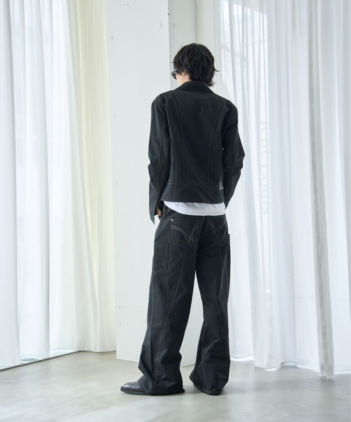 VI E DIT(ヴィエディット)の「Frame Zip Jacket/フレイムジップジャケット/セットアップで着用可能(ブルゾン・メンズ・ブラック/ブラック系その他・2/1)」の12枚目の写真