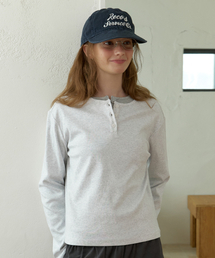 Soil ヘンリーネックTシャツ(メランジグレー)