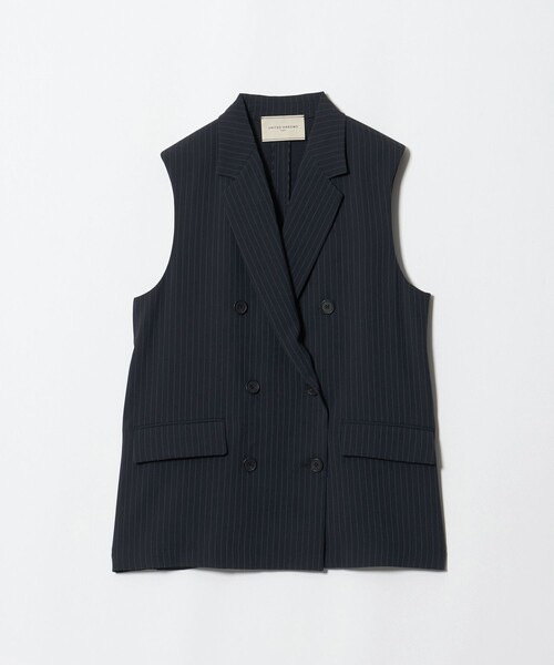 UNITED ARROWS(ユナイテッドアローズ)の「drapy テーラード ミドル ベスト ピンストライプ(ベスト・レディース・その他1・38/36)」の1枚目の写真