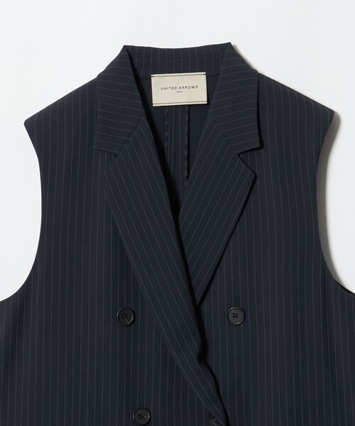 UNITED ARROWS(ユナイテッドアローズ)の「drapy テーラード ミドル ベスト ピンストライプ(ベスト・レディース・その他1・38/36)」の3枚目の写真