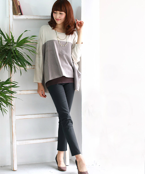 REAL CUBE（リアルキューブ）の「REAL CUBE　無地レギンスパンツ（その他パンツ・レディース・チャコール/ネイビー・36/40/42/38）」の10枚目の写真