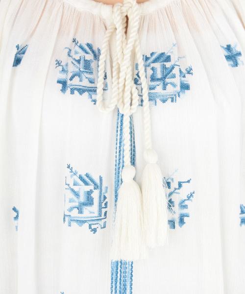 Another Edition（アナザーエディション）の「レーヨン刺繍ブラウス/AEBC Ry EMBR BL◆（シャツ/ブラウス・レディース・オフホワイト/マスタード・FREE）」の10枚目の写真