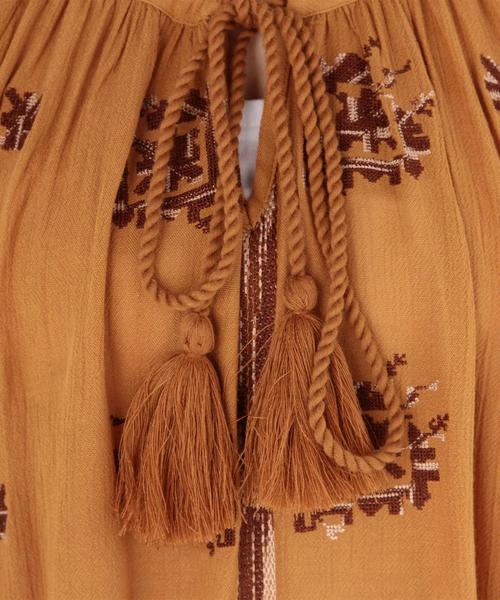 Another Edition（アナザーエディション）の「レーヨン刺繍ブラウス/AEBC Ry EMBR BL◆（シャツ/ブラウス・レディース・オフホワイト/マスタード・FREE）」の12枚目の写真