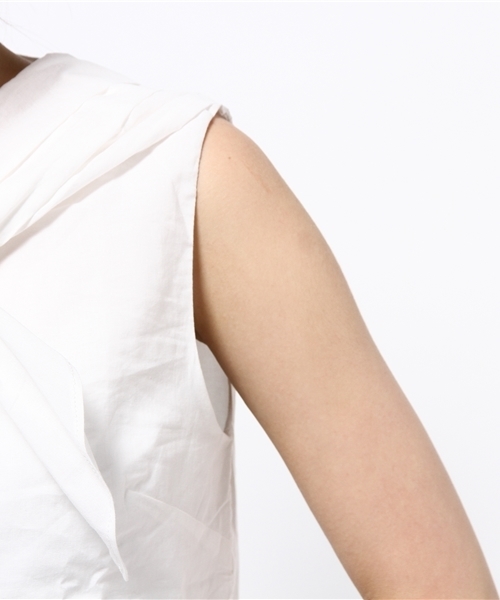 N.（N. Natural Beauty Basic）（エヌエヌナチュラルビューティーベーシック）の「コットンボイルスカーフ風ブラウス（シャツ/ブラウス・レディース・ネイビー/ホワイト/レッド・MEDIUM）」の9枚目の写真