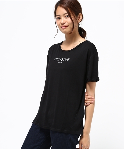 archives（アルシーヴ）の「バンブー 天竺ロゴT（Tシャツ/カットソー・レディース・オフホワイト/ブラック/カーキ・MEDIUM）」の2枚目の写真