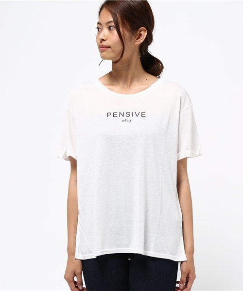 archives（アルシーヴ）の「バンブー 天竺ロゴT（Tシャツ/カットソー・レディース・オフホワイト/ブラック/カーキ・MEDIUM）」の4枚目の写真