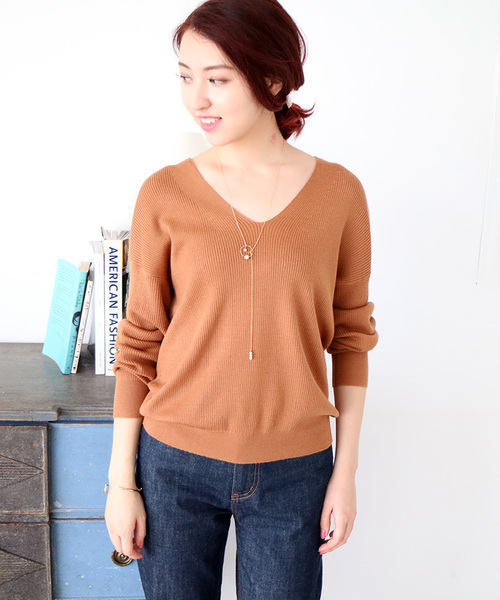 N.（N. Natural Beauty Basic）（エヌエヌナチュラルビューティーベーシック）の「ウールベーシックニット（ニット/セーター・レディース・ホワイト/レッド/ベージュ/イエロー/ネイビー/グレー・MEDIUM）」の3枚目の写真