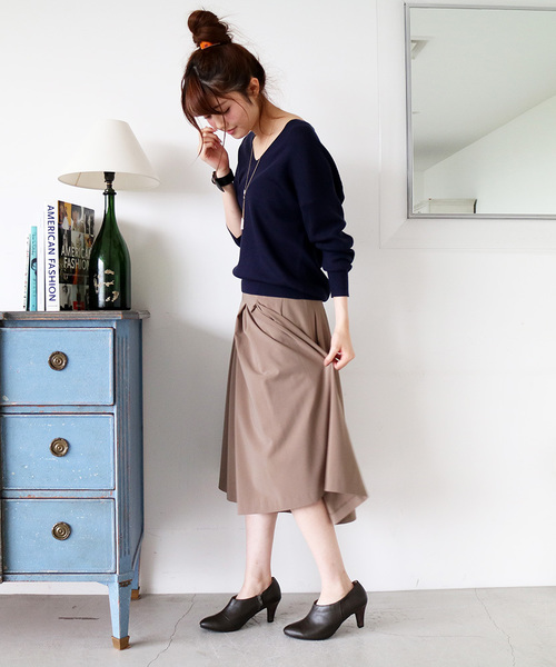 N.（N. Natural Beauty Basic）（エヌエヌナチュラルビューティーベーシック）の「ウールベーシックニット（ニット/セーター・レディース・ホワイト/レッド/ベージュ/イエロー/ネイビー/グレー・MEDIUM）」の9枚目の写真