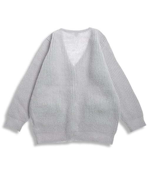 apres les cours（アプレレクール）の「ニットロングカーデ（カーディガン/ボレロ・キッズ・アイボリー/グレー・110/130/80/140/100/120/90）」の6枚目の写真