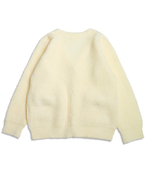 apres les cours（アプレレクール）の「ニットロングカーデ（カーディガン/ボレロ・キッズ・アイボリー/グレー・110/130/80/140/100/120/90）」の7枚目の写真