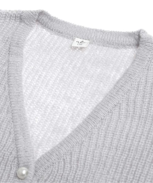 apres les cours（アプレレクール）の「ニットロングカーデ（カーディガン/ボレロ・キッズ・アイボリー/グレー・110/130/80/140/100/120/90）」の8枚目の写真