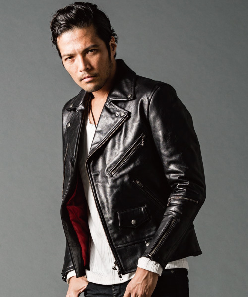 JACKROSE（ジャックローズ）の「TRSゴートティンバレザーWライダース（ライダースジャケット・メンズ・ブラック・XL/M/L/XX-LARGE）」の2枚目の写真