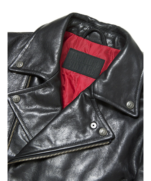 JACKROSE（ジャックローズ）の「TRSゴートティンバレザーWライダース（ライダースジャケット・メンズ・ブラック・XL/M/L/XX-LARGE）」の5枚目の写真