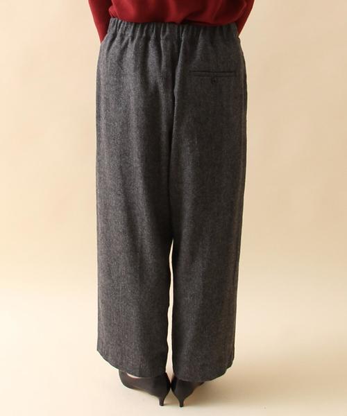 coen(コーエン)の「ウォッシャブルウールヘリンボンワイドパンツ(その他パンツ・レディース・ダークグレー/ダークブラウン・LARGE/MEDIUM)」の9枚目の写真