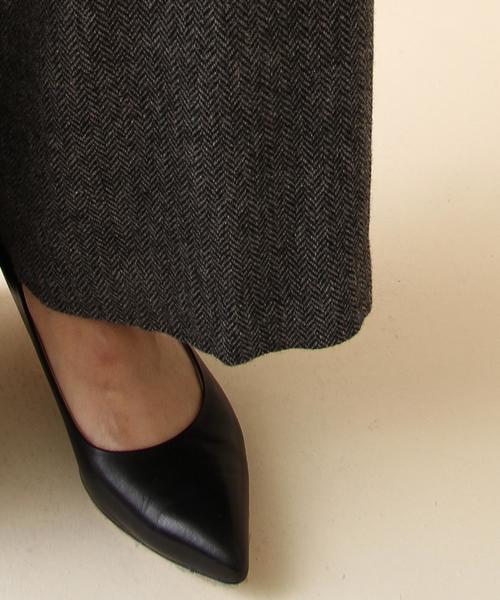 coen(コーエン)の「ウォッシャブルウールヘリンボンワイドパンツ(その他パンツ・レディース・ダークグレー/ダークブラウン・LARGE/MEDIUM)」の4枚目の写真