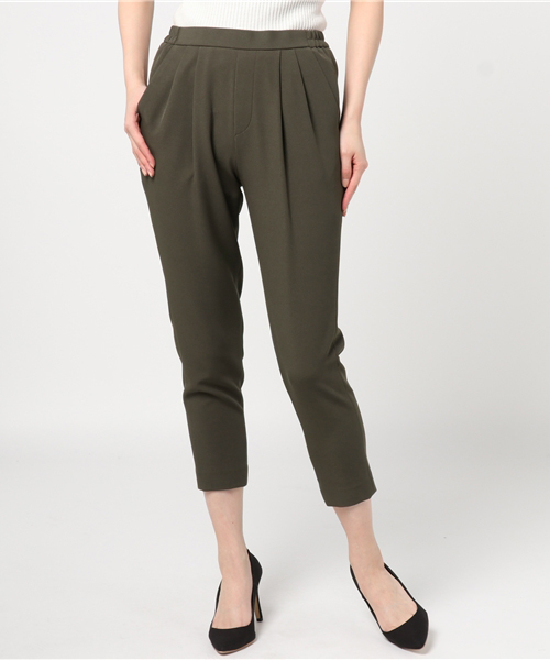 STUDIOUS（ステュディオス）の「【STUDIOUS】ダブルストレッチツータックテーパードパンツ（その他パンツ・レディース・ブラック/カーキ・0/1）」の11枚目の写真