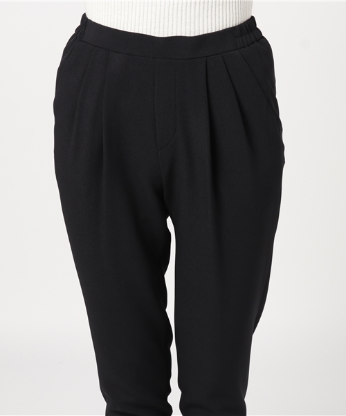 STUDIOUS（ステュディオス）の「【STUDIOUS】ダブルストレッチツータックテーパードパンツ（その他パンツ・レディース・ブラック/カーキ・0/1）」の6枚目の写真