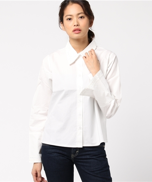 MERLOT(メルロー)の「フレアスリーブシャツ5763(シャツ/ブラウス・レディース・オフホワイト/ブラック/カーキ・FREE)」の13枚目の写真