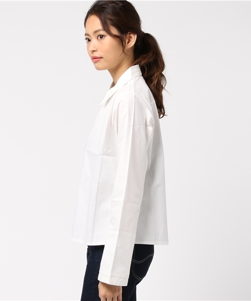 MERLOT(メルロー)の「フレアスリーブシャツ5763(シャツ/ブラウス・レディース・オフホワイト/ブラック/カーキ・FREE)」の6枚目の写真