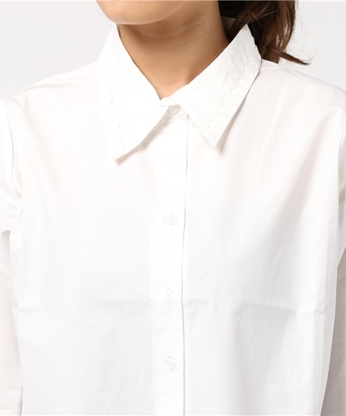 MERLOT(メルロー)の「フレアスリーブシャツ5763(シャツ/ブラウス・レディース・オフホワイト/ブラック/カーキ・FREE)」の8枚目の写真