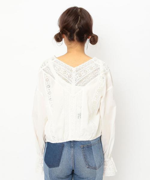 Another Edition(アナザーエディション)の「ボイルレース羽織り ◆(カーディガン/ボレロ・レディース・オフホワイト/ブラック/オレンジ・フリー)」の4枚目の写真