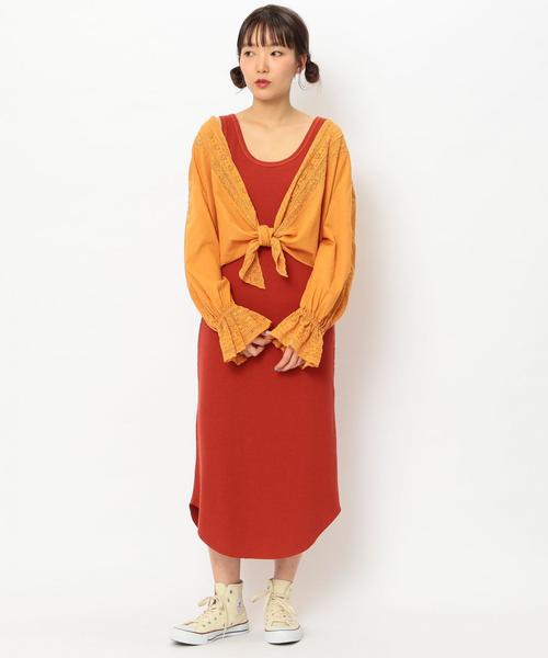 Another Edition(アナザーエディション)の「ボイルレース羽織り ◆(カーディガン/ボレロ・レディース・オフホワイト/ブラック/オレンジ・フリー)」の10枚目の写真