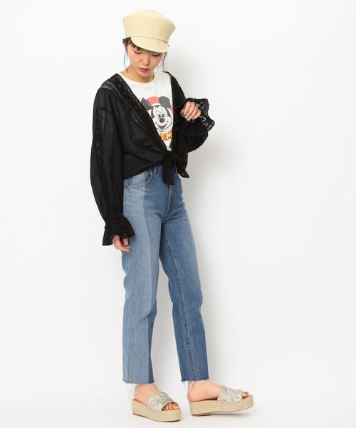 Another Edition(アナザーエディション)の「ボイルレース羽織り ◆(カーディガン/ボレロ・レディース・オフホワイト/ブラック/オレンジ・フリー)」の7枚目の写真