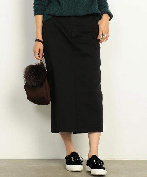 Dickies(ディッキーズ)の「【別注】<Dickies>∴スリットタイトスカート ◆(スカート・レディース・ブラック/パープル・SMALL/MEDIUM)」の2枚目の写真