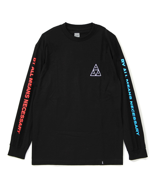 HUF（ハフ）の「HUF / ハフ MULTI TRIPLE TRIANGLE LS TEE Tシャツ（Tシャツ/カットソー）」 - WEAR