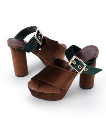 SLY | VELOUR CROSS MULE SANDALS(サンダル)