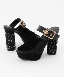 SLY | VELOUR CROSS MULE SANDALS(サンダル)