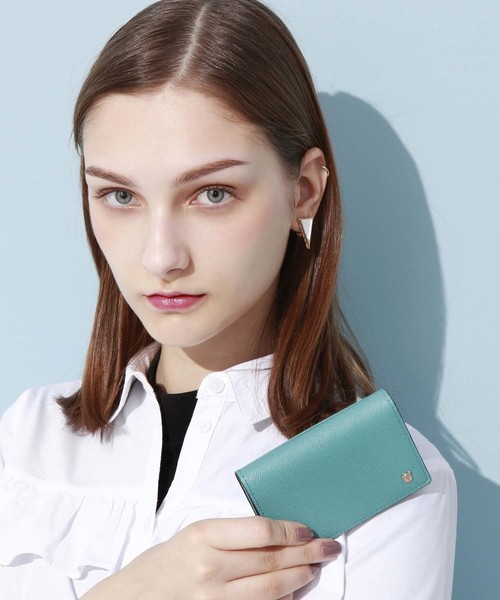 TOPKAPI（トプカピ）の「CLASSICO[クラシコ]角シボ型押し・名刺入れ（名刺入れ・レディース・ライトピンク/ターコイズブルー/ネイビー/グレイッシュベージュ/ピンクベージュ/ブラック/ブルー/シルバー・FREE）」の6枚目の写真