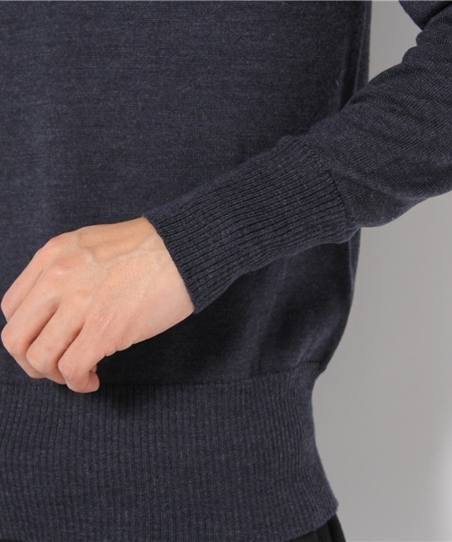 MIDWEST（ミッドウエスト）の「NEBULLA  VENTI ショールカラーニット（ニット/セーター・メンズ・グレー/ネイビー・MEDIUM/LARGE）」の6枚目の写真