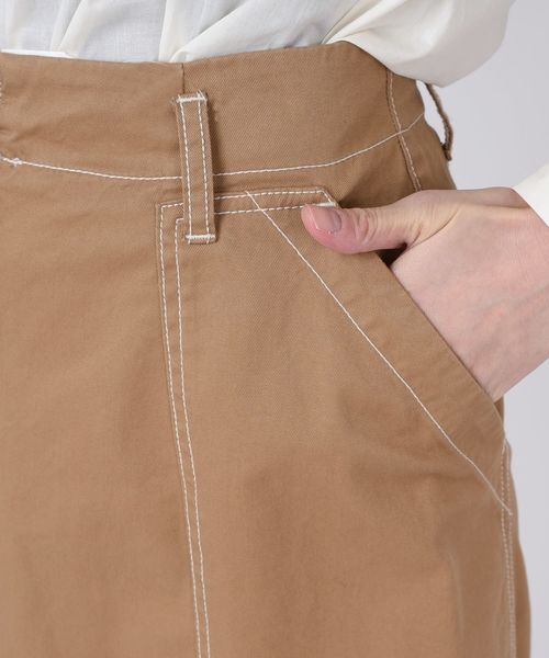 liflattie ships(リフラティ シップス)の「liflattie ships: コットンステッチロングスカート◇(スカート・レディース・ベージュ/ナチュラル・LARGE/MEDIUM/SMALL)」の6枚目の写真