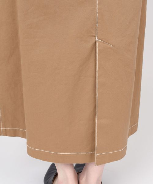 liflattie ships(リフラティ シップス)の「liflattie ships: コットンステッチロングスカート◇(スカート・レディース・ベージュ/ナチュラル・LARGE/MEDIUM/SMALL)」の8枚目の写真