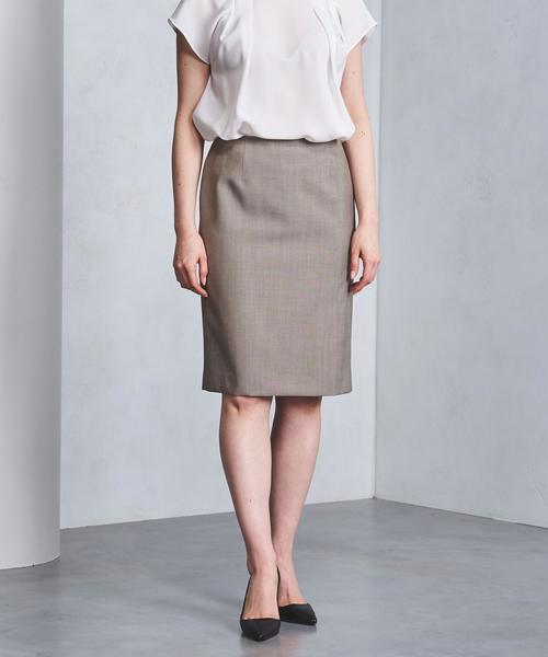 UNITED ARROWS（ユナイテッドアローズ）の「UPCB MARZOTTO タイトスカート ◆（スカート・レディース・ベージュ/ネイビー・36/34/40/38）」の4枚目の写真