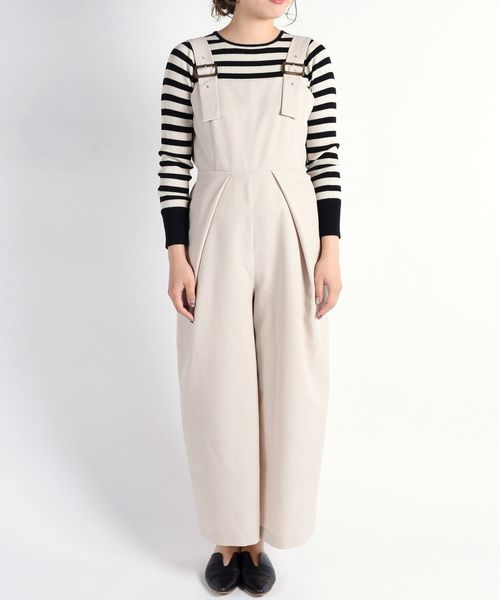 Khaju（カージュ）の「Khaju:バックオープンオールインワン2 ◇（つなぎ/オールインワン・レディース・ブラック/ベージュ・ONE SIZE）」の8枚目の写真