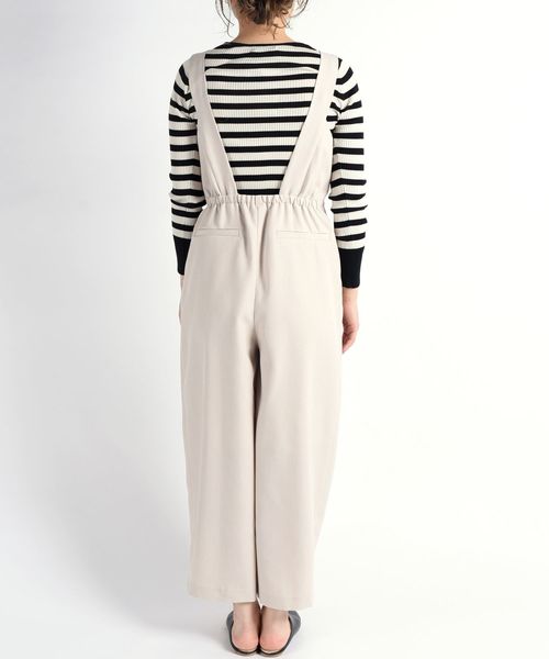 Khaju（カージュ）の「Khaju:バックオープンオールインワン2 ◇（つなぎ/オールインワン・レディース・ブラック/ベージュ・ONE SIZE）」の4枚目の写真